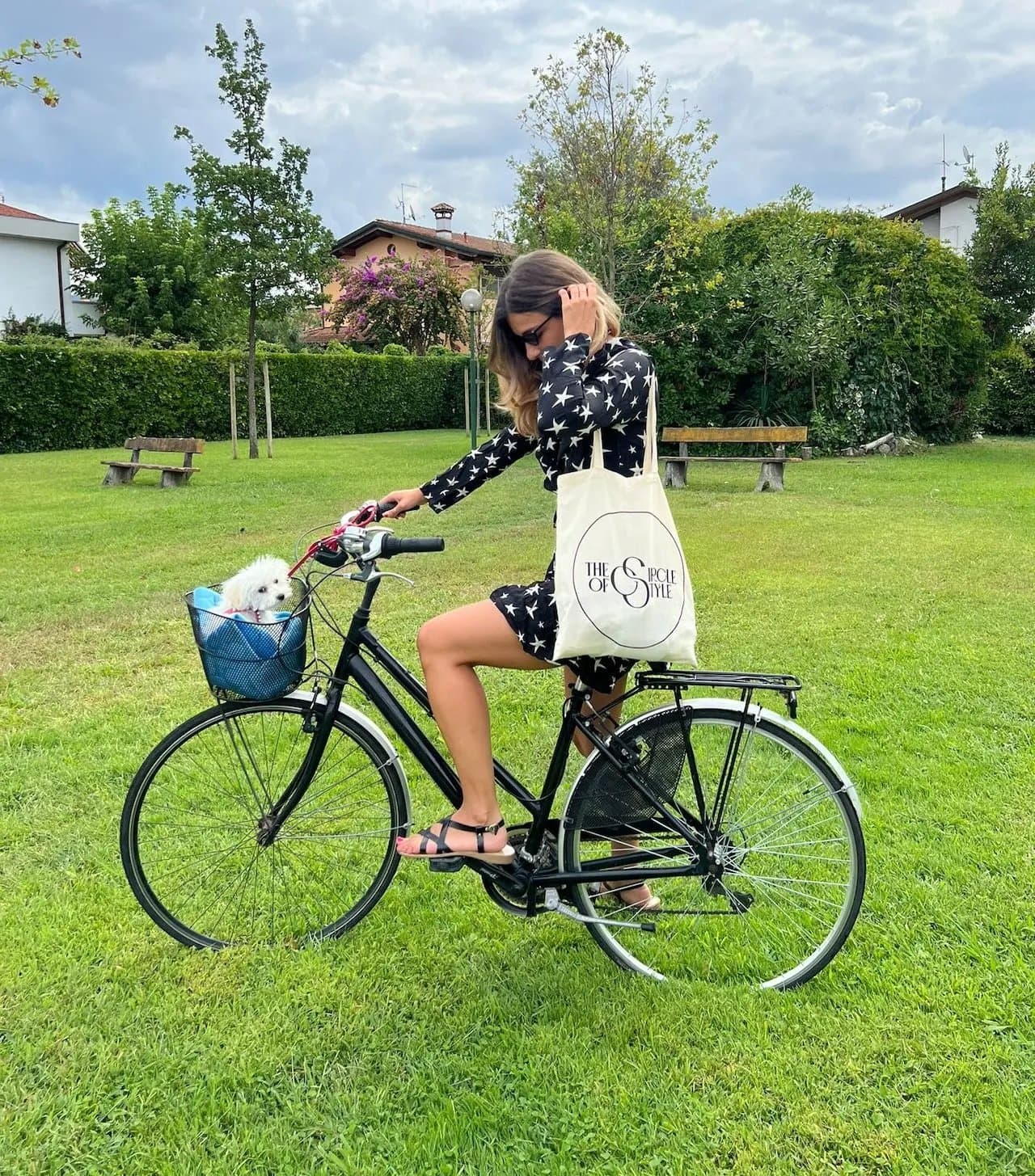 Vittoria on a bicycle